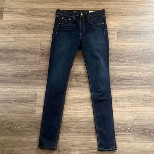 rag & bone Women's Deep Indigo Skinny Jeans Size 27 Bedford Mid rise